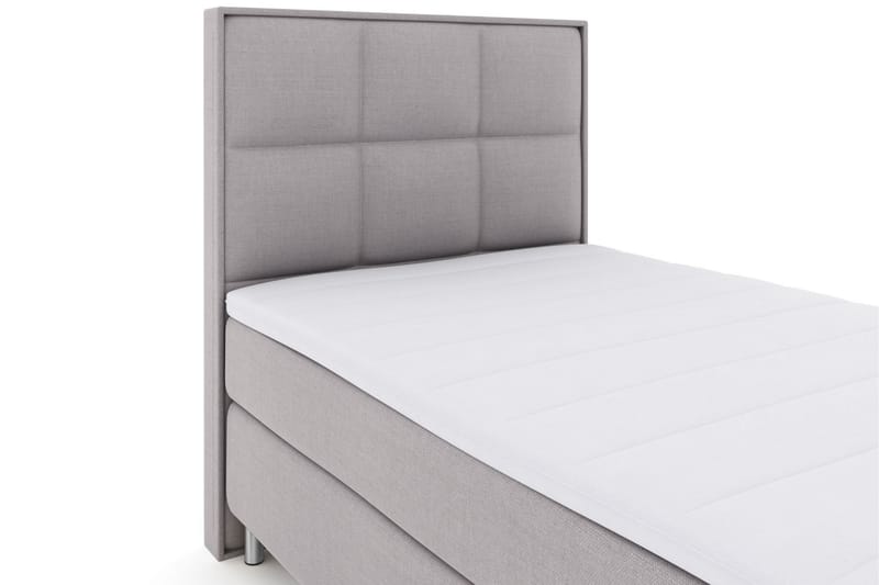 Select No 3 Komplett Sengepakke 120x200 Medium - Lysegrå/Metallben - Møbler - Senger - Komplett sengepakke