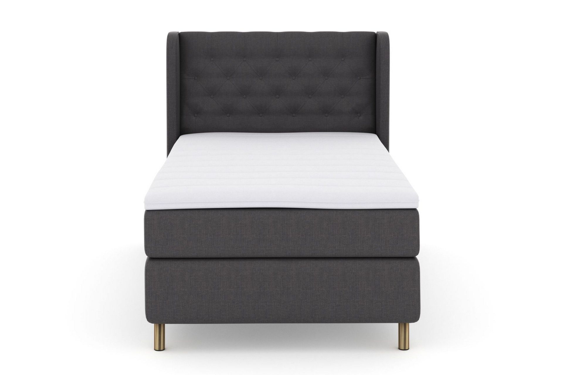 Select No 3 Komplett Sengepakke 120x200 Medium - Mørkegrå/Kobberben