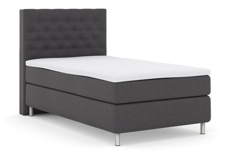 Select No 3 Komplett Sengepakke 120x200 Medium - Mørkegrå/Metallben - Møbler - Senger - Komplett sengepakke