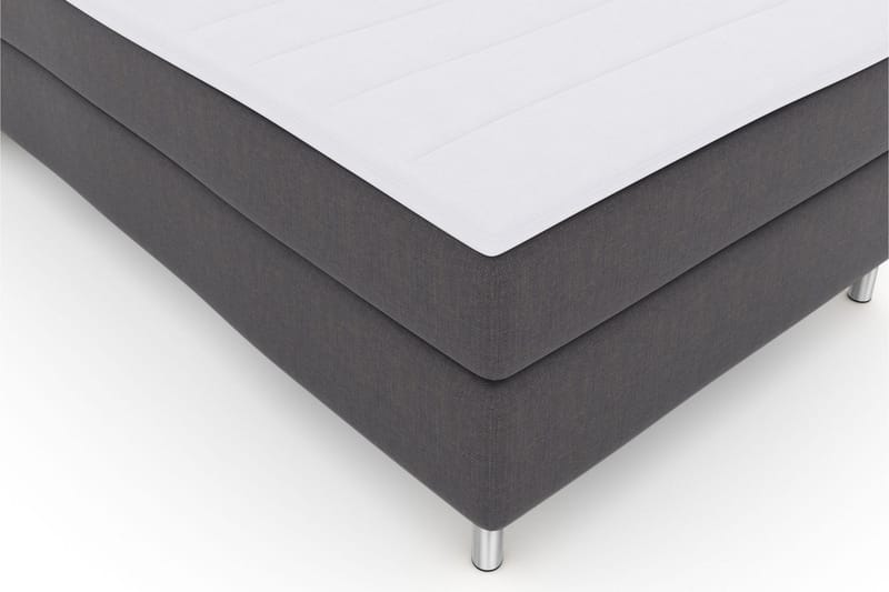 Select No 3 Komplett Sengepakke 120x200 Medium - Mørkegrå/Metallben - Møbler - Senger - Kontinentalsenger
