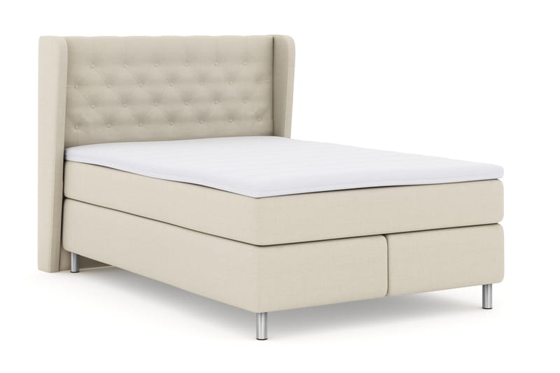 Select No 3 Komplett Sengepakke 140x200 Fast - Beige/Metallben - Møbler - Senger - Komplett sengepakke