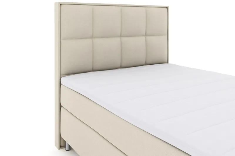 Select No 3 Komplett Sengepakke 140x200 Fast - Beige/Metallben - Møbler - Senger - Kontinentalsenger