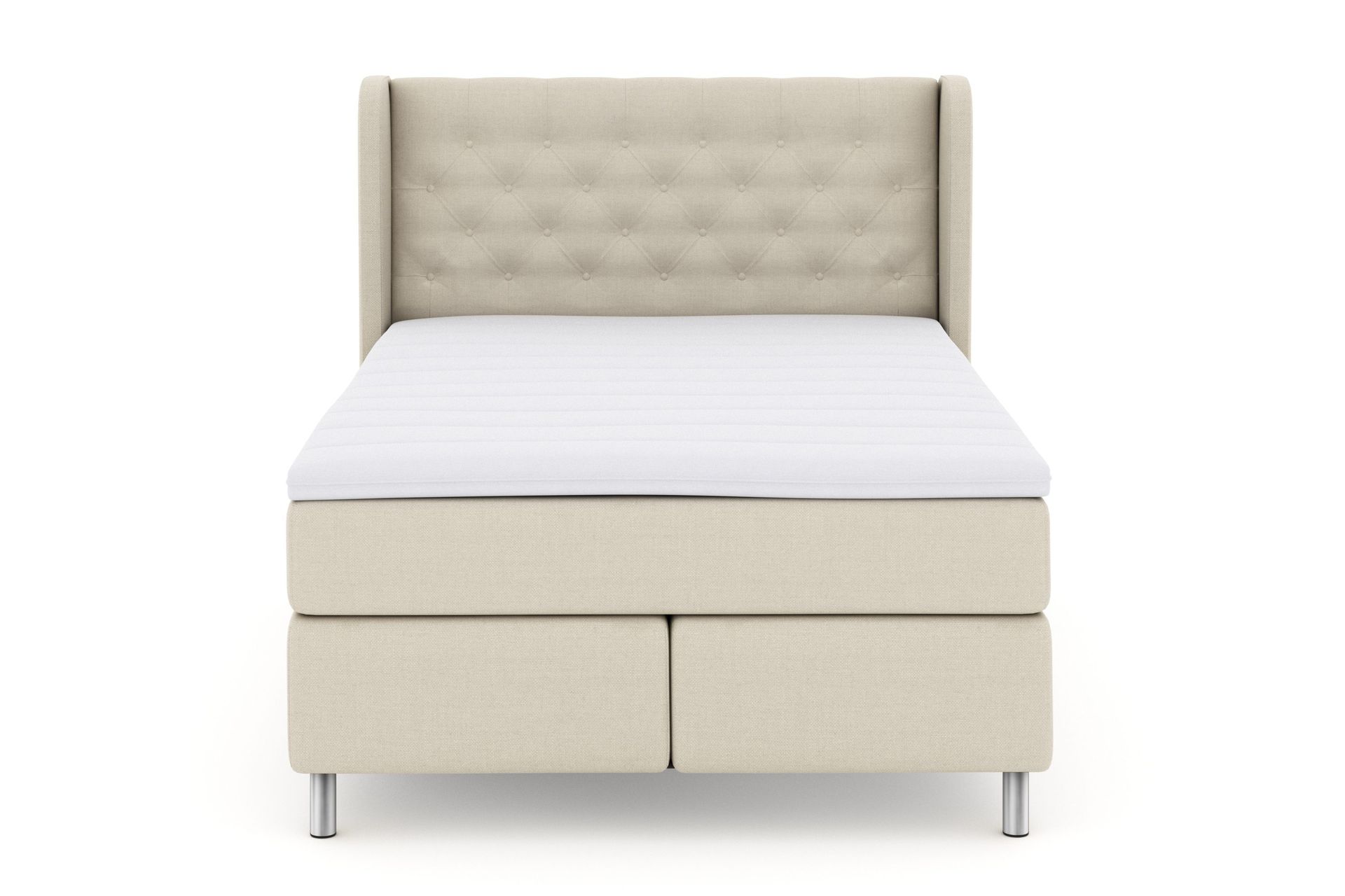 Select No 3 Komplett Sengepakke 140x200 Fast - Beige/Metallben