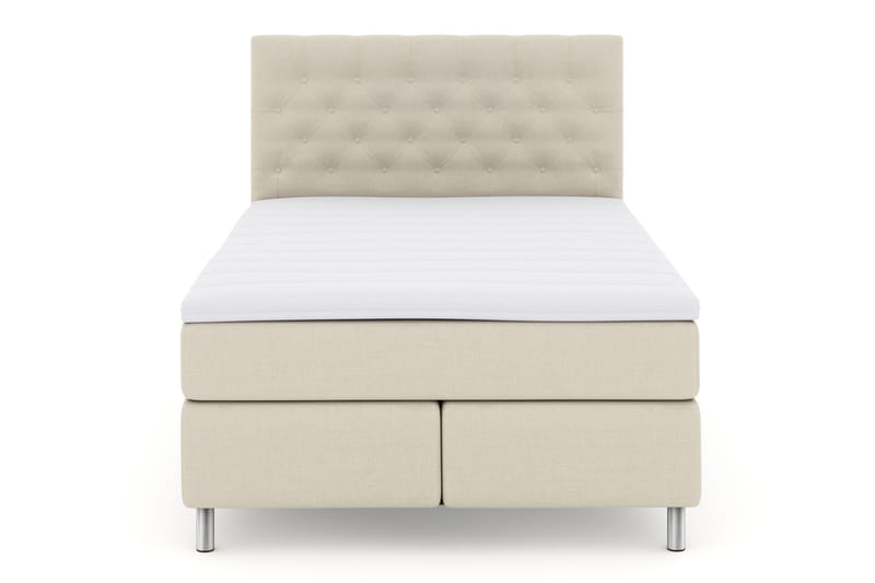 Select No 3 Komplett Sengepakke 140x200 Fast - Beige/Metallben - Komplett sengepakke - Kontinentalsenger - Dobbeltsenger