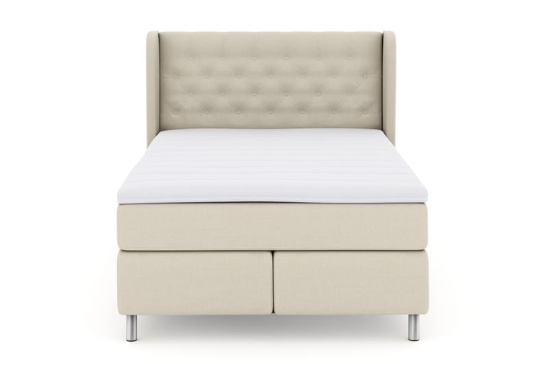 Select No 3 Komplett Sengepakke 140x200 Fast - Beige/Metallben - Møbler - Senger - Komplett sengepakke