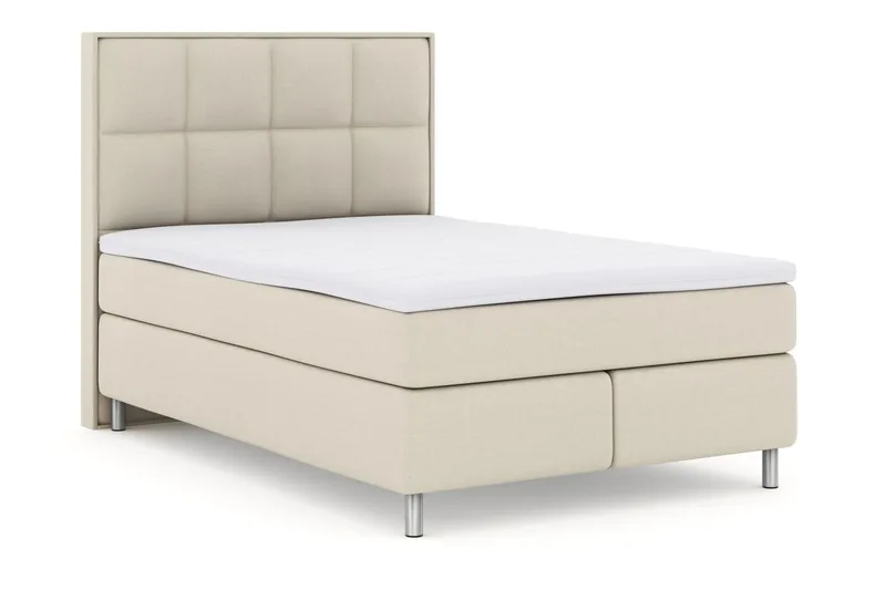 Select No 3 Komplett Sengepakke 140x200 Fast - Beige/Metallben - Møbler - Senger - Kontinentalsenger