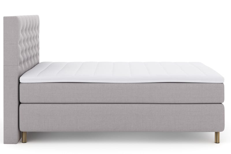 Select No 3 Komplett Sengepakke 140x200 Fast - Lysegrå/Kobberben - Møbler - Senger - Kontinentalsenger