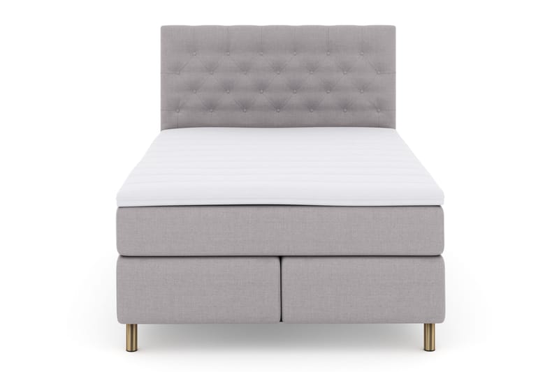 Select No 3 Komplett Sengepakke 140x200 Fast - Lysegrå/Kobberben - Møbler - Senger - Kontinentalsenger