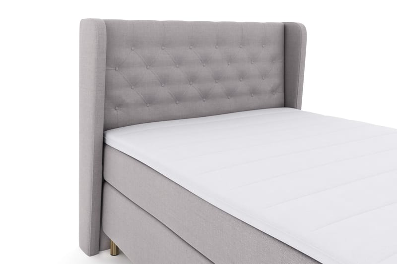 Select No 3 Komplett Sengepakke 140x200 Fast - Lysegrå/Kobberben - Møbler - Senger - Kontinentalsenger