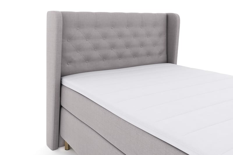 Select No 3 Komplett Sengepakke 140x200 Fast - Lysegrå/Kobberben - Møbler - Senger - Komplett sengepakke