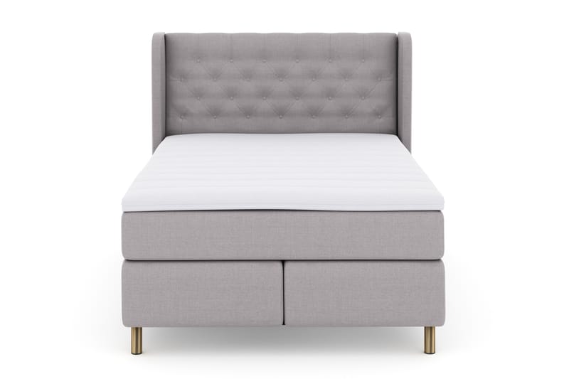 Select No 3 Komplett Sengepakke 140x200 Fast - Lysegrå/Kobberben - Møbler - Senger - Komplett sengepakke