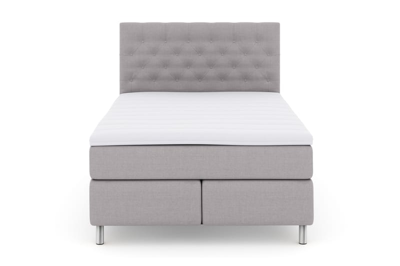 Select No 3 Komplett Sengepakke 140x200 Fast - Lysegrå/Metallben - Møbler - Senger - Komplett sengepakke
