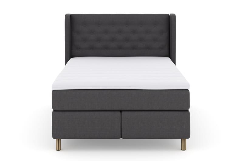 Select No 3 Komplett Sengepakke 140x200 Fast - Mørkegrå/Kobberben - Møbler - Senger - Komplett sengepakke