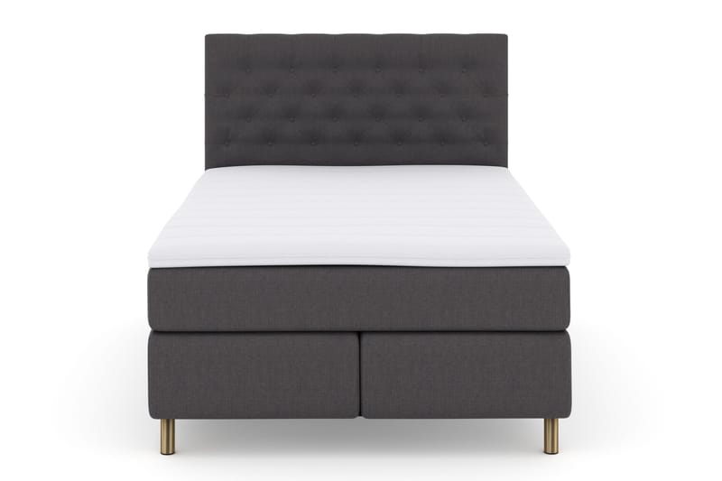 Select No 3 Komplett Sengepakke 140x200 Fast - Mørkegrå/Kobberben - Møbler - Senger - Kontinentalsenger