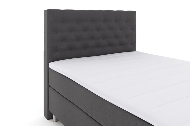 Select No 3 Komplett Sengepakke 140x200 Fast - Mørkegrå/Metallben - Møbler - Senger - Komplett sengepakke