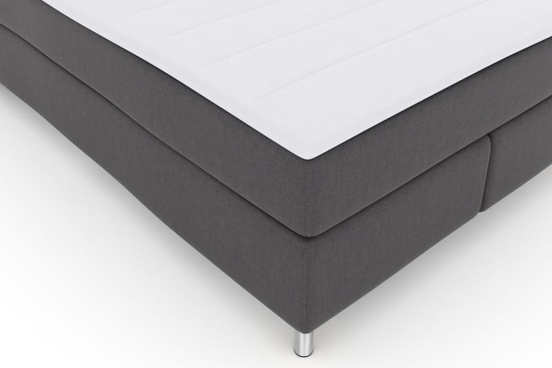 Select No 3 Komplett Sengepakke 140x200 Fast - Mørkegrå/Metallben - Møbler - Senger - Komplett sengepakke