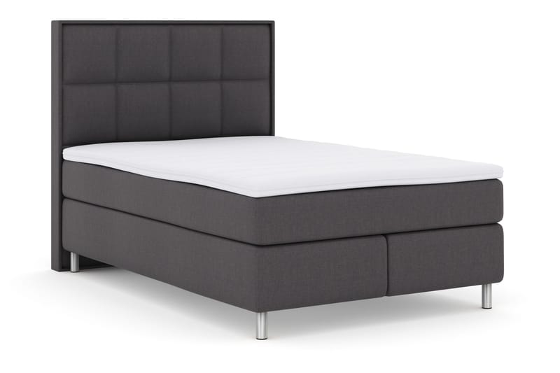 Select No 3 Komplett Sengepakke 140x200 Fast - Mørkegrå/Metallben - Møbler - Senger - Kontinentalsenger