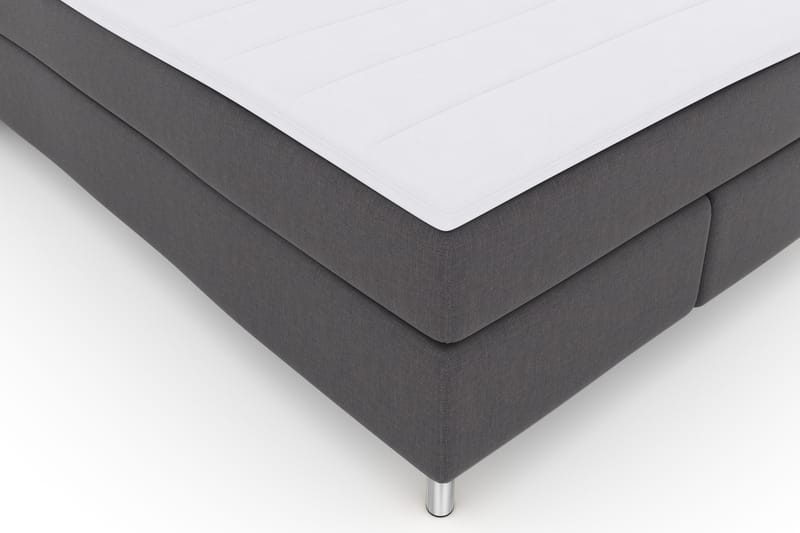 Select No 3 Komplett Sengepakke 140x200 Fast - Mørkegrå/Metallben - Møbler - Senger - Komplett sengepakke