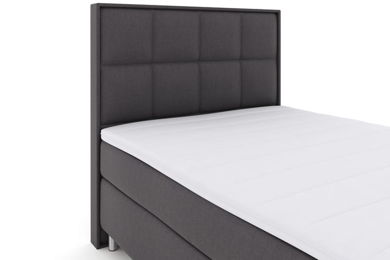 Select No 3 Komplett Sengepakke 140x200 Fast - Mørkegrå/Metallben - Møbler - Senger - Kontinentalsenger