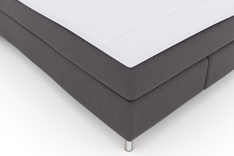 Select No 3 Komplett Sengepakke 140x200 Fast - Mørkegrå/Metallben - Møbler - Senger - Kontinentalsenger