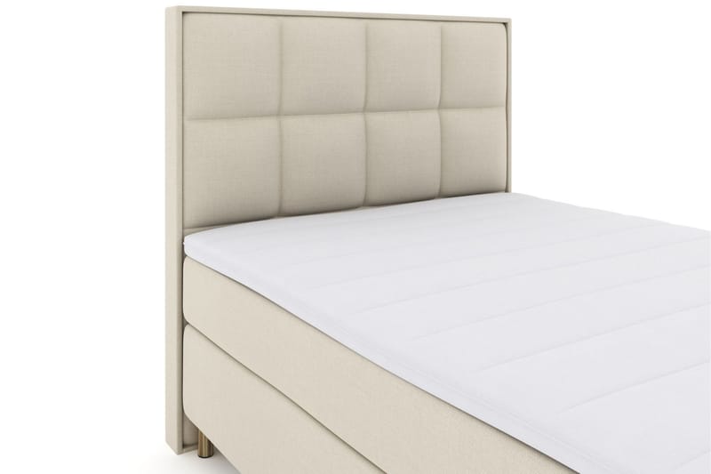Select No 3 Komplett Sengepakke 140x200 Fast/Medium - Beige/Kobberben - Møbler - Senger - Komplett sengepakke