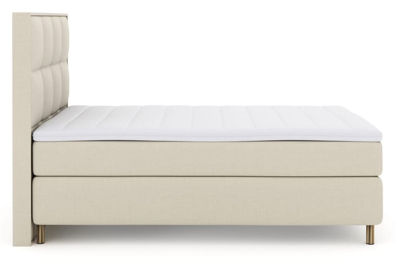 Select No 3 Komplett Sengepakke 140x200 Fast/Medium - Beige/Kobberben - Møbler - Senger - Komplett sengepakke
