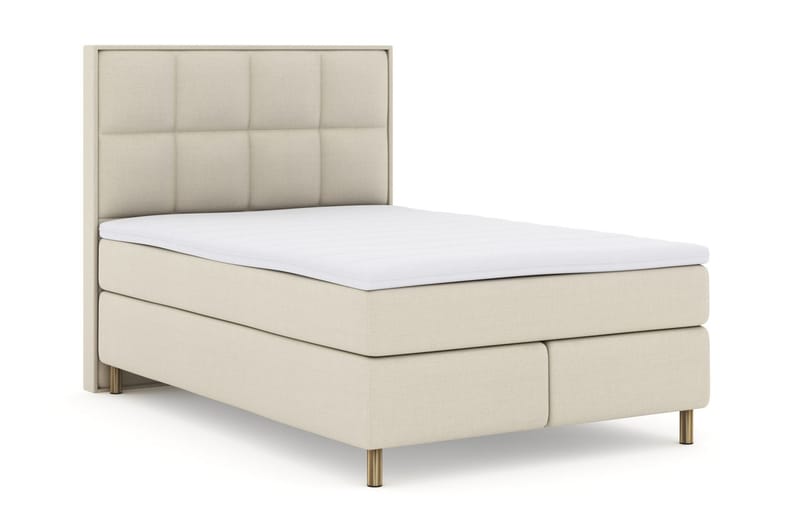Select No 3 Komplett Sengepakke 140x200 Fast/Medium - Beige/Kobberben - Møbler - Senger - Komplett sengepakke