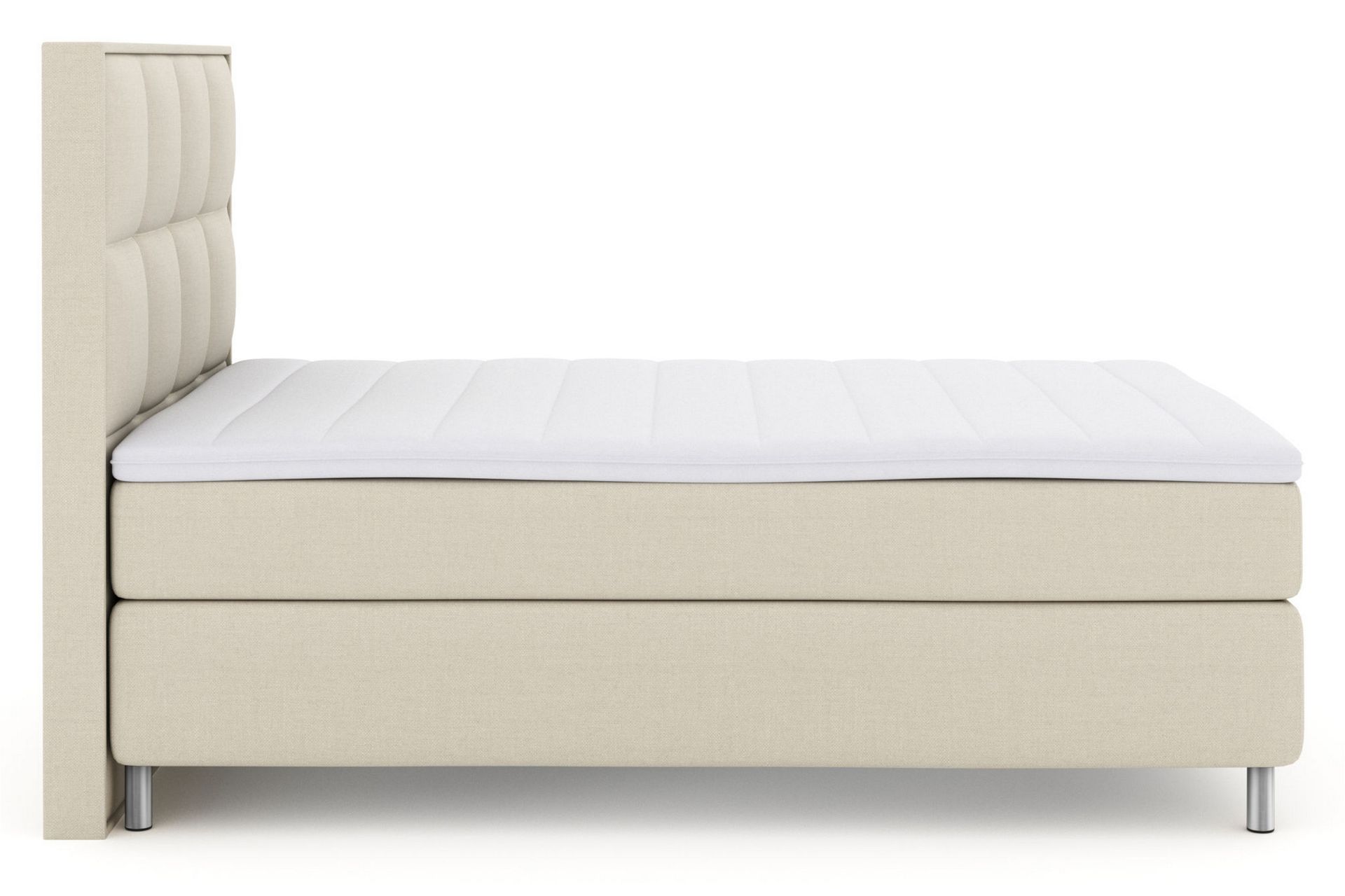 Select No 3 Komplett Sengepakke 140x200 Fast/Medium - Beige/Metallben - Møbler - Senger - Komplett sengepakke