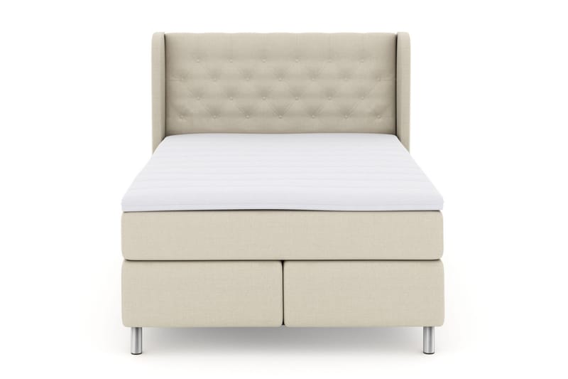 Select No 3 Komplett Sengepakke 140x200 Fast/Medium - Beige/Metallben - Møbler - Senger - Komplett sengepakke