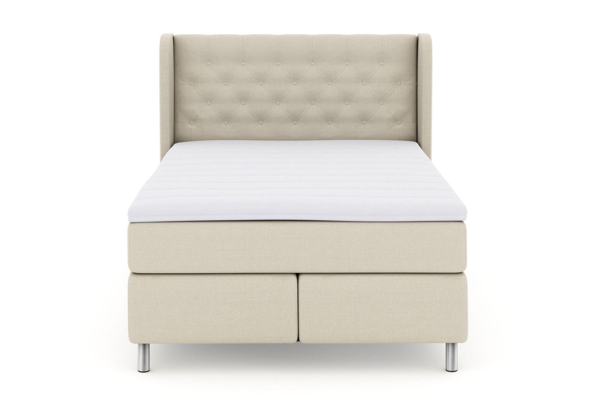 Select No 3 Komplett Sengepakke 140x200 Fast/Medium - Beige/Metallben
