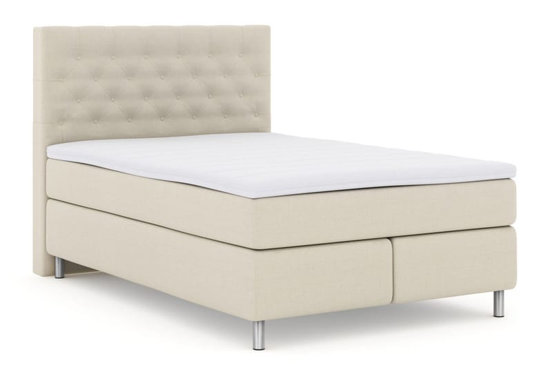 Select No 3 Komplett Sengepakke 140x200 Fast/Medium - Beige/Metallben - Møbler - Senger - Kontinentalsenger