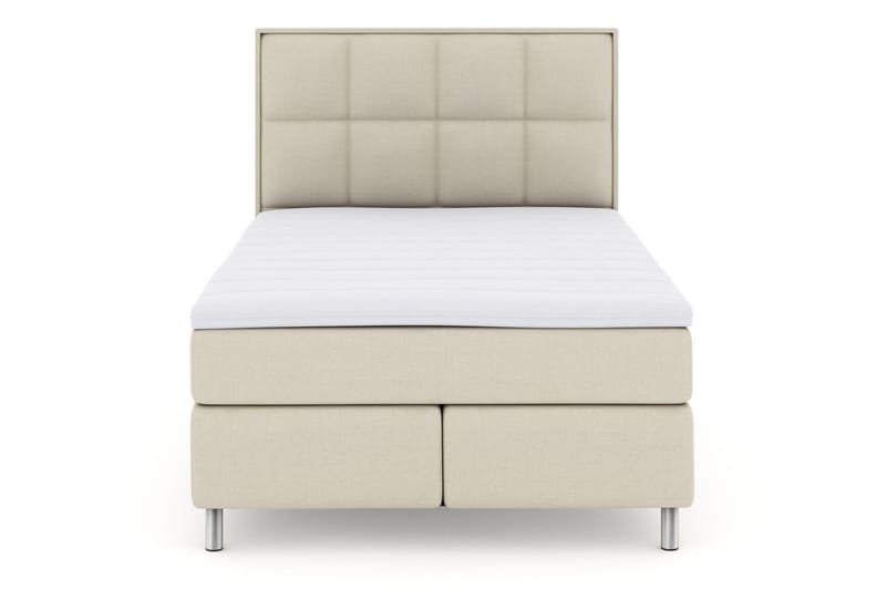 Select No 3 Komplett Sengepakke 140x200 Fast/Medium, Beige/Metallben