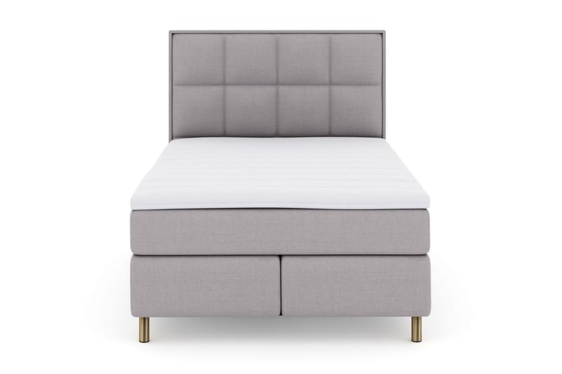 Select No 3 Komplett Sengepakke 140x200 Fast/Medium - Lysegrå/Kobberben - Møbler - Senger - Komplett sengepakke