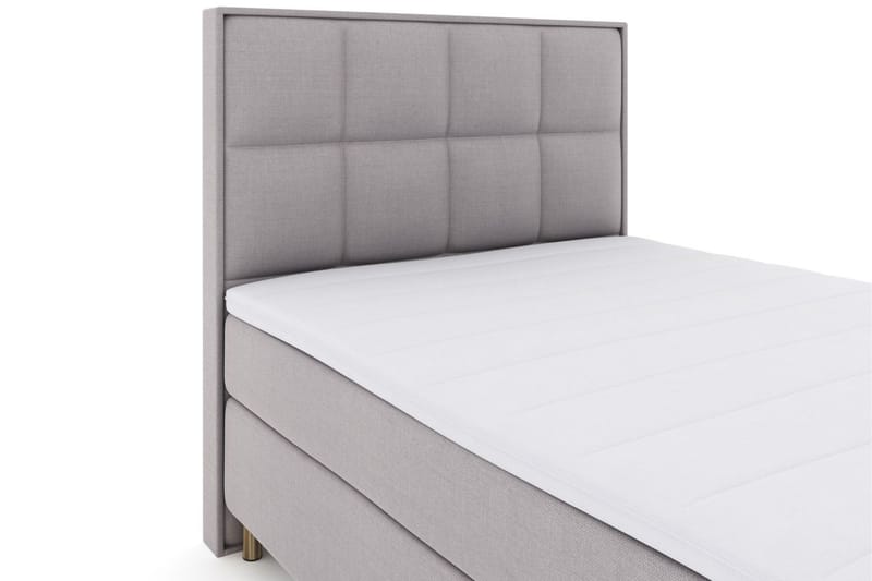 Select No 3 Komplett Sengepakke 140x200 Fast/Medium - Lysegrå/Kobberben - Møbler - Senger - Kontinentalsenger