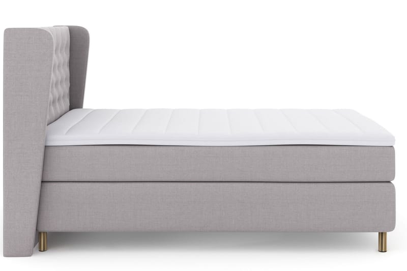 Select No 3 Komplett Sengepakke 140x200 Fast/Medium - Lysegrå/Kobberben - Møbler - Senger - Komplett sengepakke