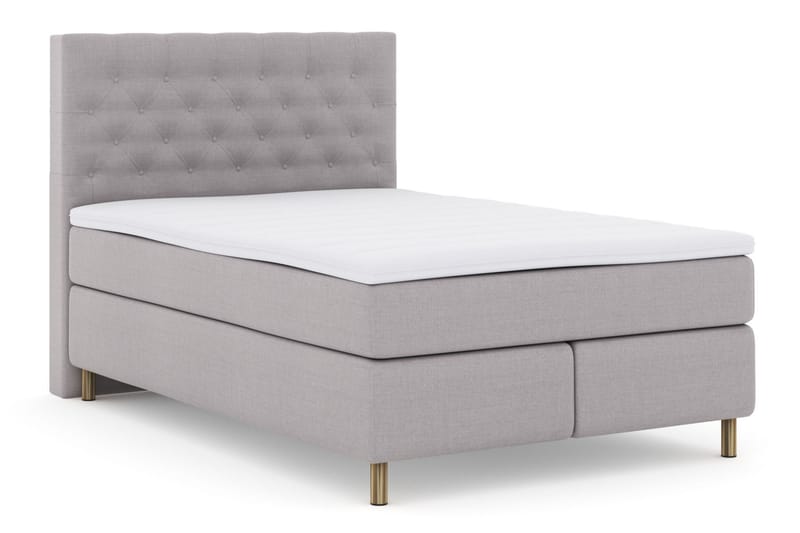 Select No 3 Komplett Sengepakke 140x200 Fast/Medium - Lysegrå/Kobberben - Møbler - Senger - Komplett sengepakke