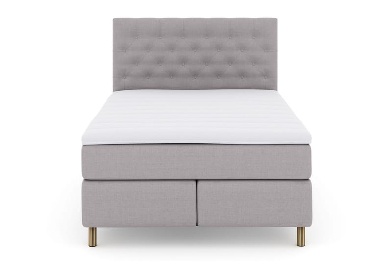 Select No 3 Komplett Sengepakke 140x200 Fast/Medium - Lysegrå/Kobberben - Møbler - Senger - Komplett sengepakke