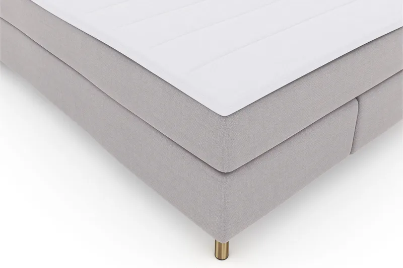 Select No 3 Komplett Sengepakke 140x200 Fast/Medium - Lysegrå/Kobberben - Møbler - Senger - Kontinentalsenger