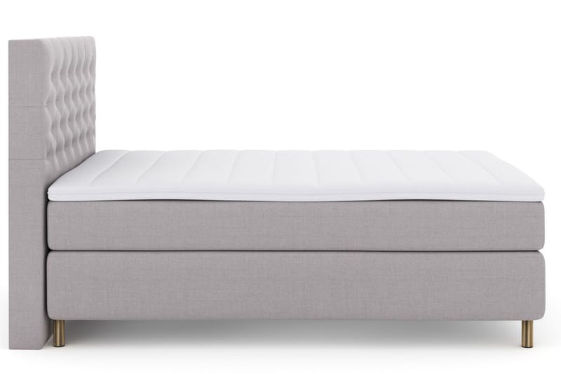 Select No 3 Komplett Sengepakke 140x200 Fast/Medium - Lysegrå/Kobberben - Møbler - Senger - Komplett sengepakke