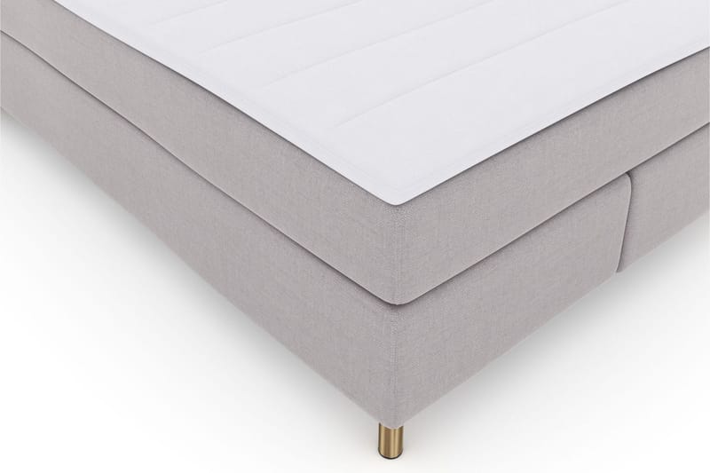 Select No 3 Komplett Sengepakke 140x200 Fast/Medium - Lysegrå/Kobberben - Møbler - Senger - Kontinentalsenger