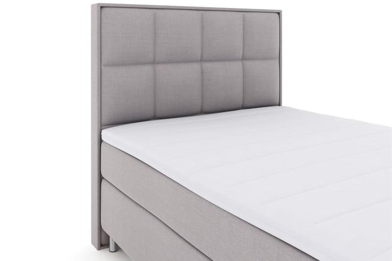 Select No 3 Komplett Sengepakke 140x200 Fast/Medium - Lysegrå/Metallben - Møbler - Senger - Kontinentalsenger