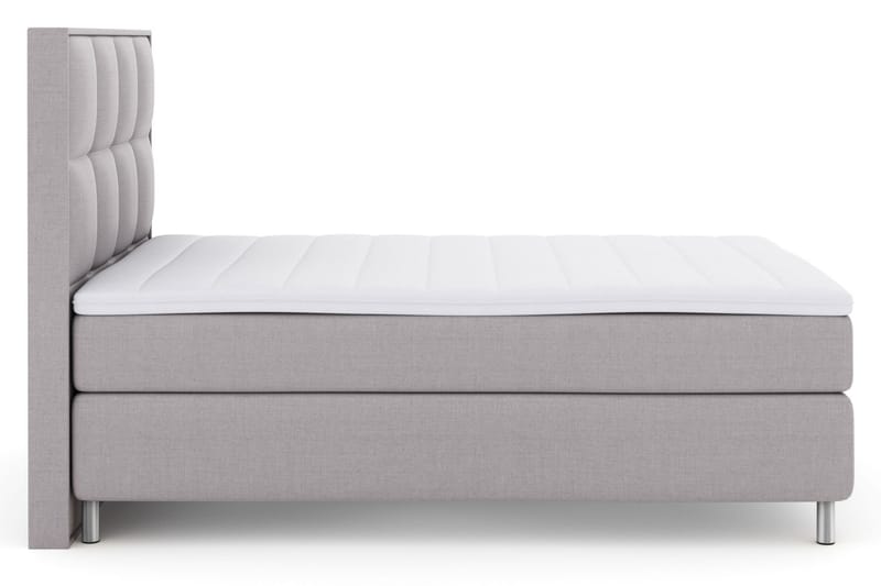 Select No 3 Komplett Sengepakke 140x200 Fast/Medium - Lysegrå/Metallben - Møbler - Senger - Komplett sengepakke