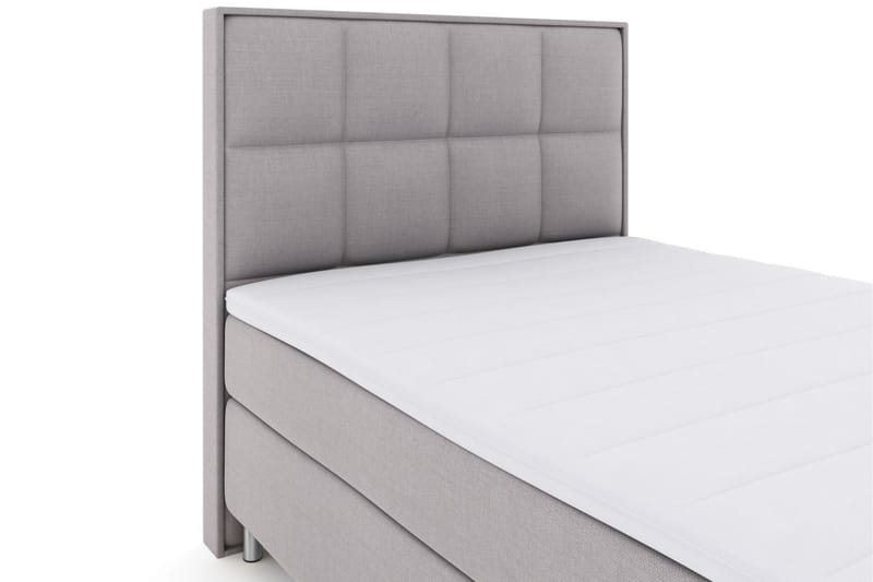 Select No 3 Komplett Sengepakke 140x200 Fast/Medium - Lysegrå/Metallben - Møbler - Senger - Komplett sengepakke