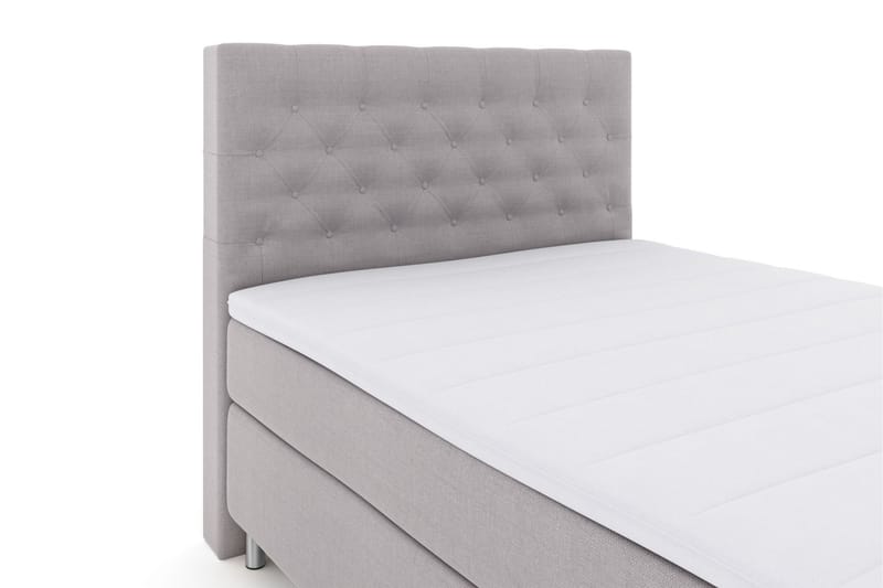 Select No 3 Komplett Sengepakke 140x200 Fast/Medium - Lysegrå/Metallben - Møbler - Senger - Komplett sengepakke