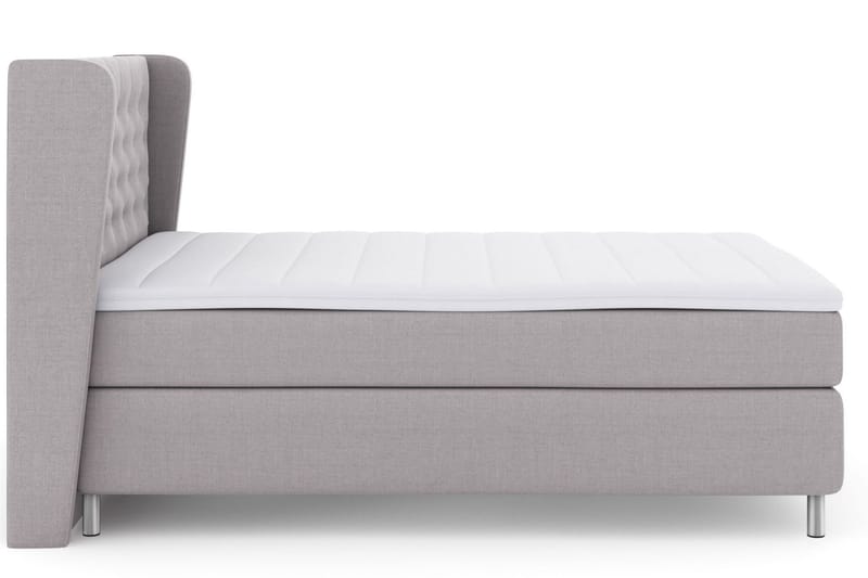 Select No 3 Komplett Sengepakke 140x200 Fast/Medium - Lysegrå/Metallben - Møbler - Senger - Kontinentalsenger