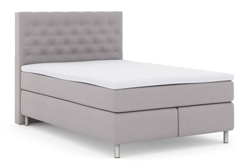 Select No 3 Komplett Sengepakke 140x200 Fast/Medium - Lysegrå/Metallben - Møbler - Senger - Komplett sengepakke