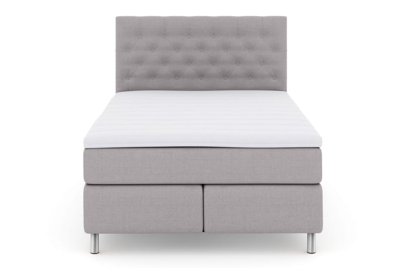 Select No 3 Komplett Sengepakke 140x200 Fast/Medium - Lysegrå/Metallben - Møbler - Senger - Komplett sengepakke