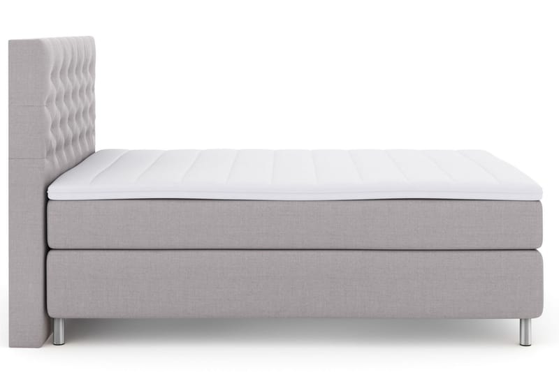 Select No 3 Komplett Sengepakke 140x200 Fast/Medium - Lysegrå/Metallben - Møbler - Senger - Komplett sengepakke