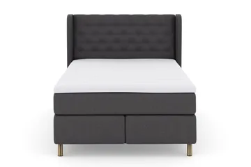 Select No 3 Komplett Sengepakke 140x200 Fast/Medium - Mørkegrå/Kobberben - Møbler - Senger - Kontinentalsenger