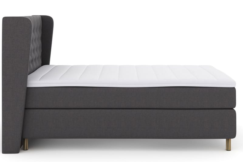 Select No 3 Komplett Sengepakke 140x200 Fast/Medium - Mørkegrå/Kobberben - Møbler - Senger - Komplett sengepakke